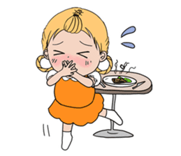 I love to eat! ! Girl sticker #5802585
