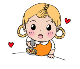 I love to eat! ! Girl sticker #5802589