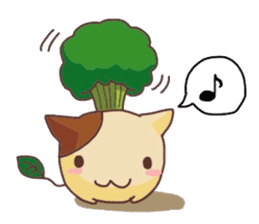 This cat loves broccolis sticker #5802684