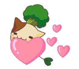 This cat loves broccolis sticker #5802686
