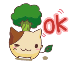 This cat loves broccolis sticker #5802690