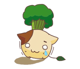 This cat loves broccolis sticker #5802695