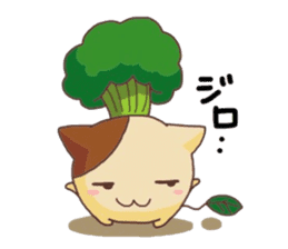 This cat loves broccolis sticker #5802696