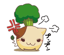 This cat loves broccolis sticker #5802697