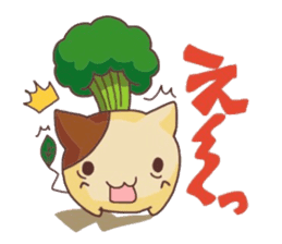 This cat loves broccolis sticker #5802698