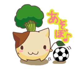 This cat loves broccolis sticker #5802701