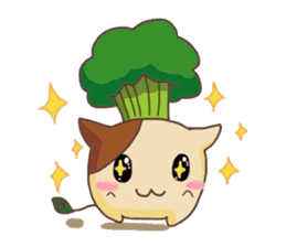 This cat loves broccolis sticker #5802706
