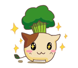 This cat loves broccolis sticker #5802706