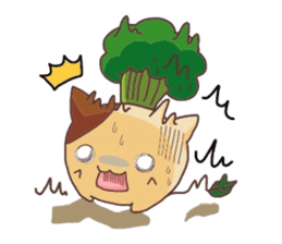 This cat loves broccolis sticker #5802709