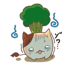 This cat loves broccolis sticker #5802710