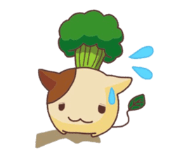 This cat loves broccolis sticker #5802711