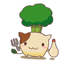 This cat loves broccolis sticker #5802712