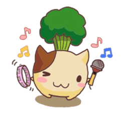 This cat loves broccolis sticker #5802718