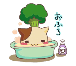 This cat loves broccolis sticker #5802719