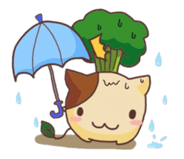 This cat loves broccolis sticker #5802721