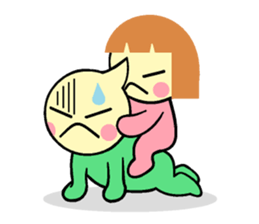 not cute is two people. sticker #5803685