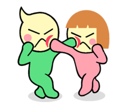 not cute is two people. sticker #5803686