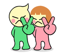 not cute is two people. sticker #5803688