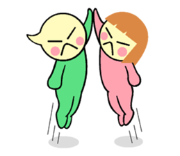 not cute is two people. sticker #5803689