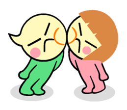 not cute is two people. sticker #5803690