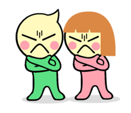 not cute is two people. sticker #5803692