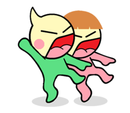 not cute is two people. sticker #5803695