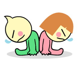 not cute is two people. sticker #5803696