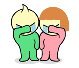 not cute is two people. sticker #5803697