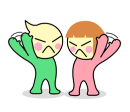 not cute is two people. sticker #5803704