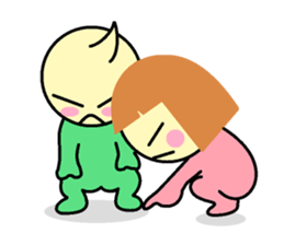 not cute is two people. sticker #5803707