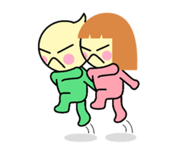 not cute is two people. sticker #5803711