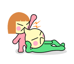 not cute is two people. sticker #5803712