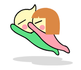 not cute is two people. sticker #5803715