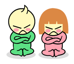 not cute is two people. sticker #5803718