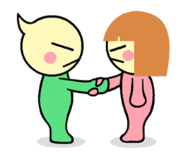 not cute is two people. sticker #5803719