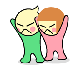 not cute is two people. sticker #5803722