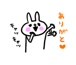 Eyelashes rabbit sticker #5804407