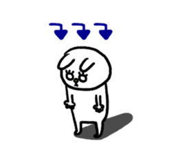 Eyelashes rabbit sticker #5804409