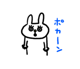 Eyelashes rabbit sticker #5804412