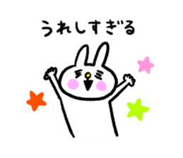 Eyelashes rabbit sticker #5804417