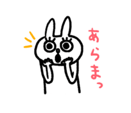 Eyelashes rabbit sticker #5804429