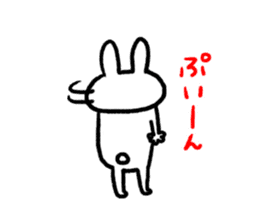 Eyelashes rabbit sticker #5804437