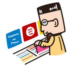 Desk Jockey. MORI-AGEO sticker #5805046