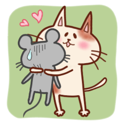 Funny everyday of cat and mouse