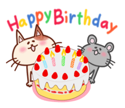 Funny everyday of cat and mouse sticker #5805600