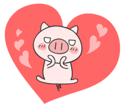 Puppy and piglet sticker #5806900