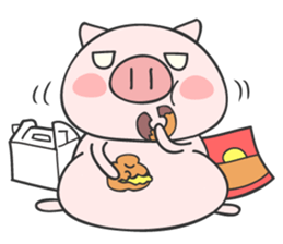 Puppy and piglet sticker #5806903