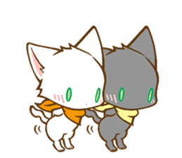 Twin kittens Zucku&Pocke [No,3]English sticker #5808866