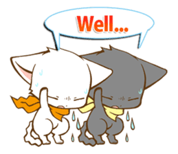 Twin kittens Zucku&Pocke [No,3]English sticker #5808868