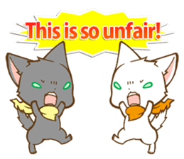 Twin kittens Zucku&Pocke [No,3]English sticker #5808880